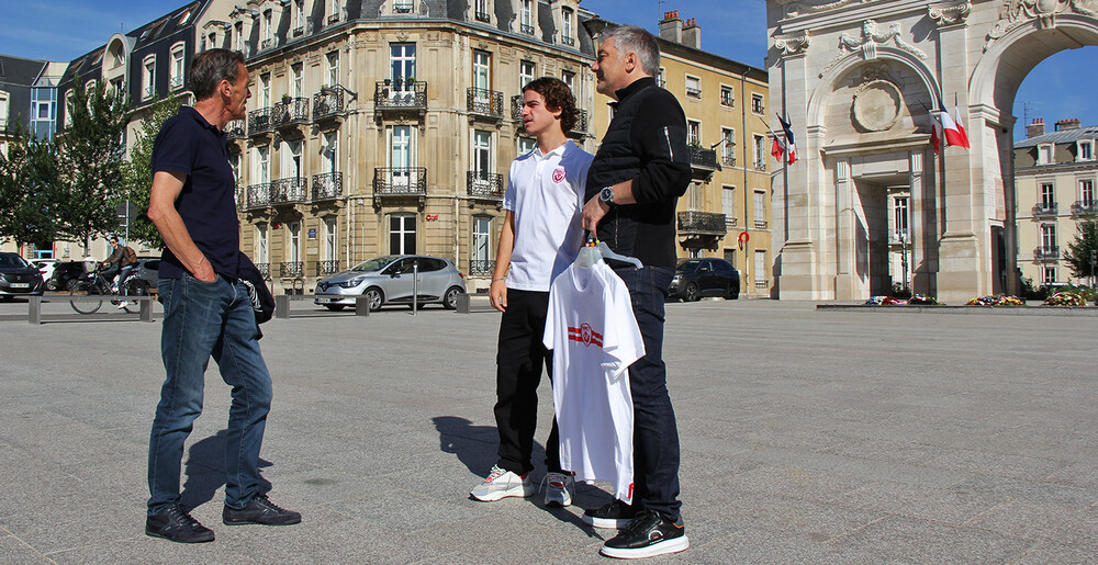 Baptiste Mouazan et son agent Yvon Pouliquen