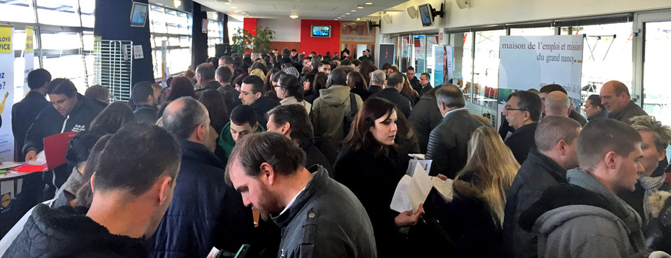 La foule au forum de l’emploi