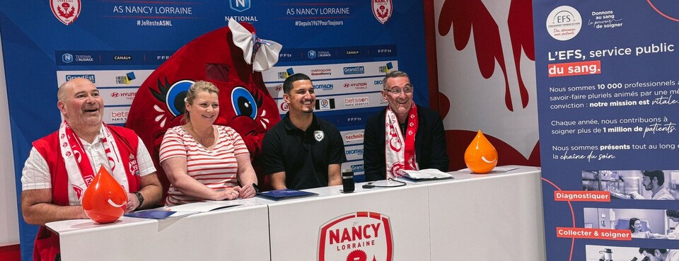 Partenariat ASNL x EFS x Donneurs de Sang Bénévoles de Nancy