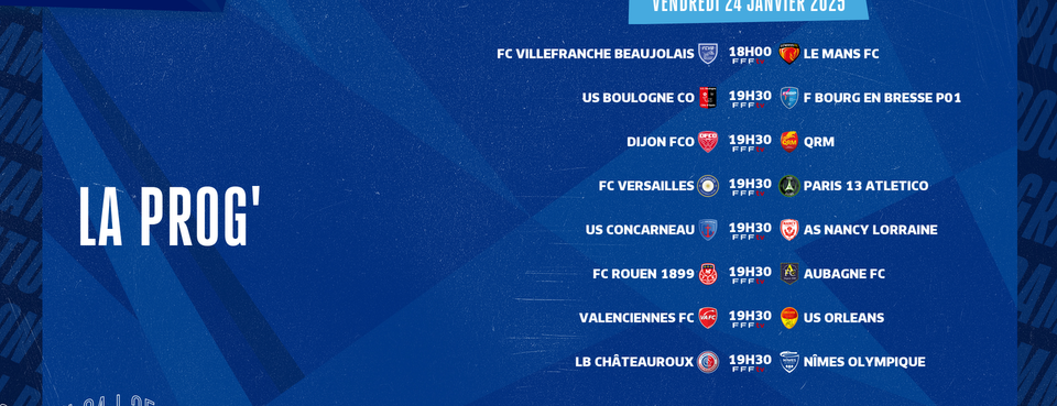 Le programme de la 18ème journée