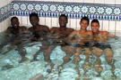 David, Yoann, Yannick, Youssef et Mehdi dans le bain chaud.