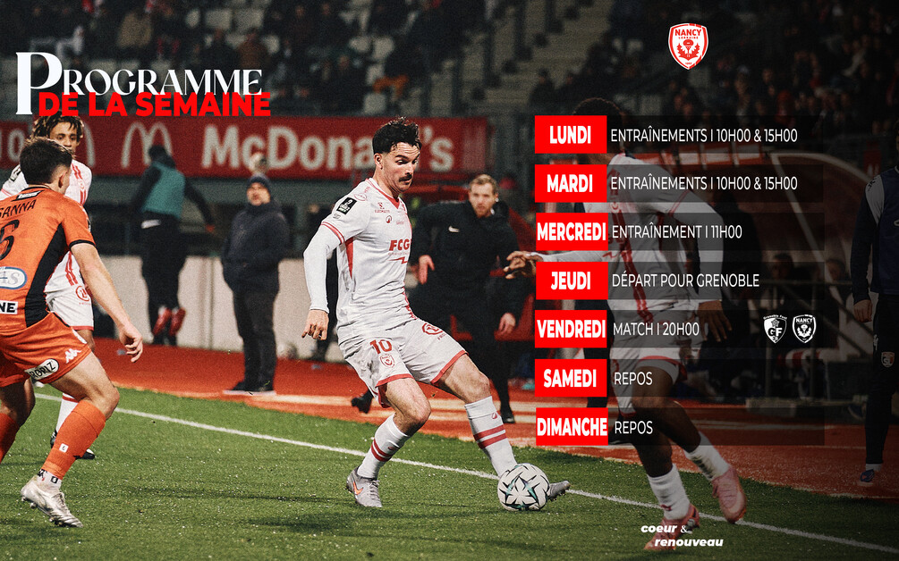 Le programme de la semaine