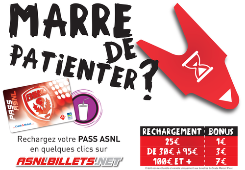 Pensez à recharger votre PASS avant la rencontre !