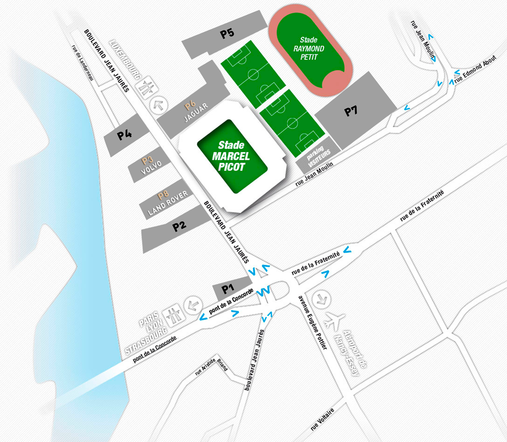 Plan d'accès et des parkings de Picot